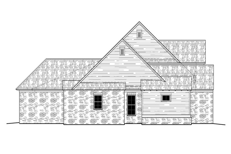 House Blueprint - Exterior - Other Elevation 2 for Traditional House Plan #1081-2 - 4 bed, 3.5 bath