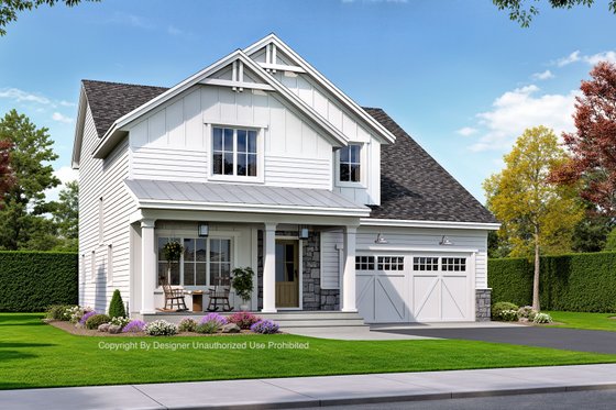 Exterior - Front Elevation 4 for Farmhouse House Plan #51-1357 - 4 bed, 2.5 bath