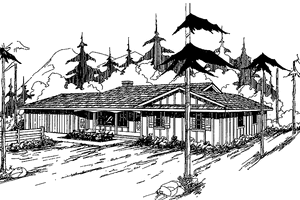 Country Exterior - Front Elevation Plan #60-823