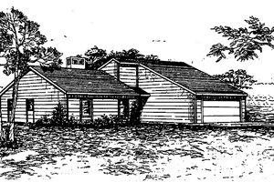 Contemporary Exterior - Front Elevation Plan #30-313