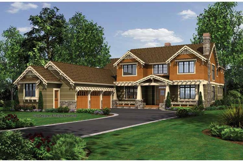 Dream House Plan - Exterior - Front Elevation 3 for Traditional House Plan #48-877 - 4 bed, 4.5 bath