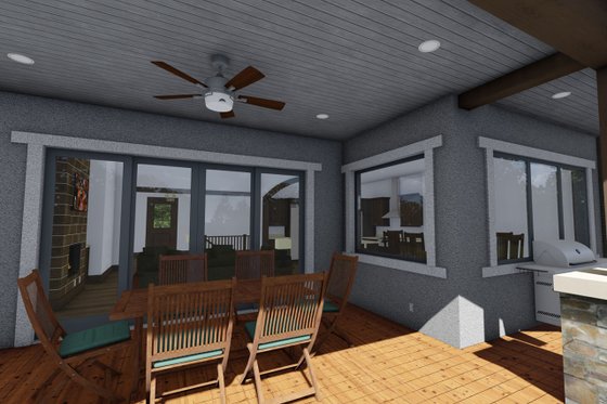 Exterior - Covered Porch for Ranch House Plan #1069-7 - 3 bed, 2.5 bath