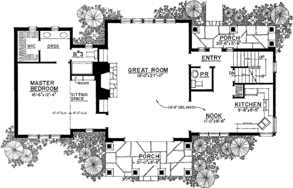 Home Plan - Country Floor Plan - Main Floor Plan #1016-69