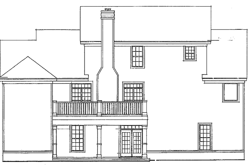 Home Plan - Exterior - Rear Elevation for Country House Plan #952-222 - 4 bed, 2.5 bath
