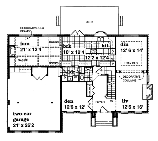 Dream House Plan - Victorian Floor Plan - Main Floor Plan #47-896