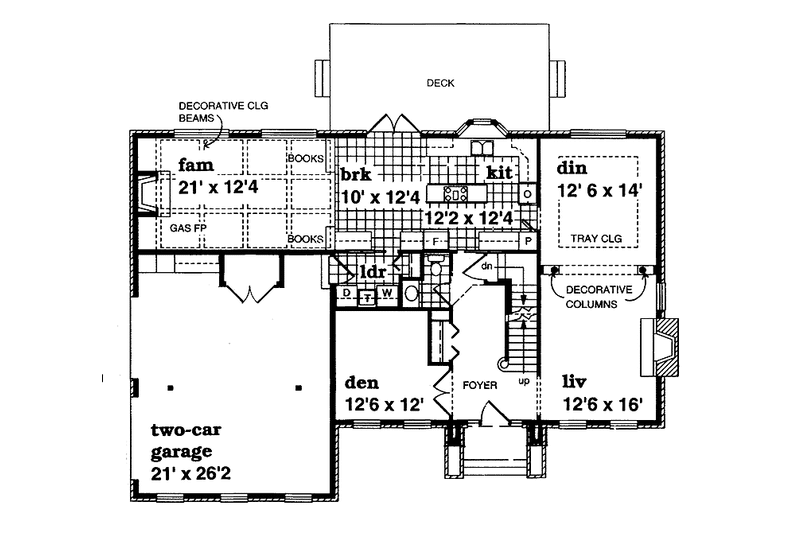 Home Plan - Floor Plan - Main Floor 1 for Victorian House Plan #47-896 - 4 bed, 2.5 bath