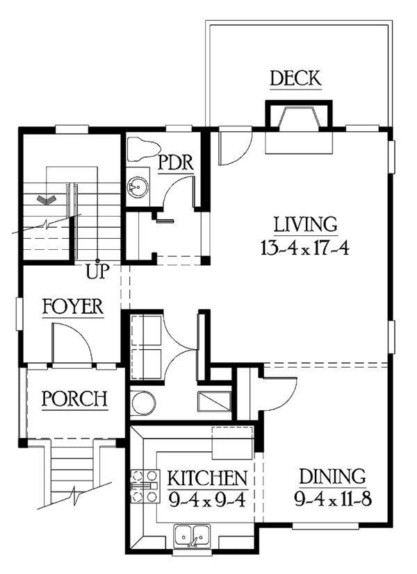 House Plan Design - Craftsman Floor Plan - Main Floor Plan #132-287