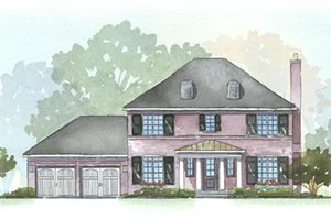 Colonial Exterior - Front Elevation Plan #901-26