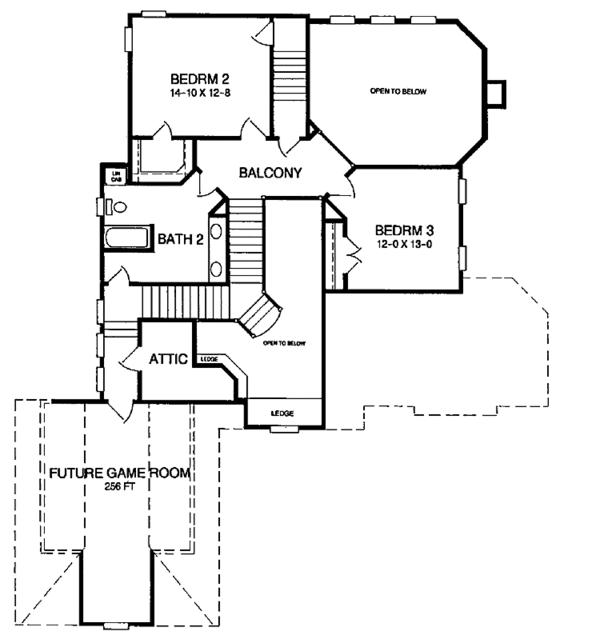 Dream House Plan - Classical Floor Plan - Upper Floor Plan #952-45