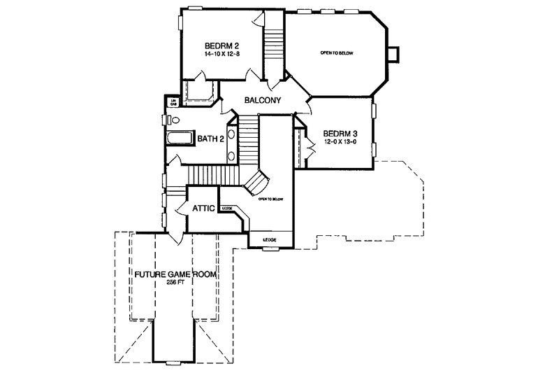 Dream House Plan - Floor Plan - Upper Floor for Classical House Plan #952-45 - 3 bed, 2.5 bath