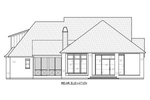 Exterior - Rear Elevation for Modern House Plan #1074-58 - 3 bed, 3.5 bath