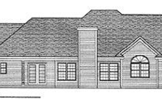 Exterior - Rear Elevation for Modern House Plan #70-445 - 3 bed, 2 bath