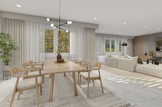 Interior - Dining Room for Ranch House Plan #1060-26 - 5 bed, 3.5 bath