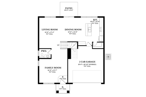 Floor Plan - Main Floor for Mediterranean House Plan #1058-61 - 4 bed, 2.5 bath