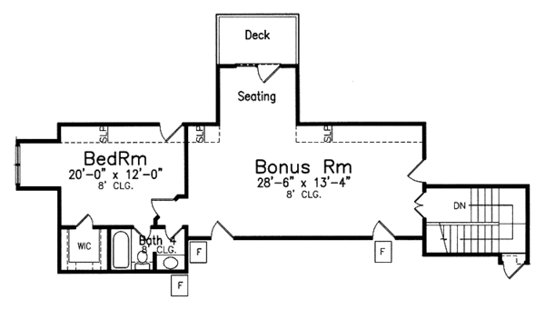 Home Plan - Country Floor Plan - Upper Floor Plan #52-240