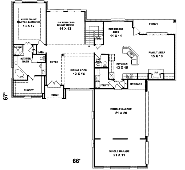 Colonial Style House Plan - 4 Beds 3.5 Baths 3394 Sq/Ft Plan #81-554 ...