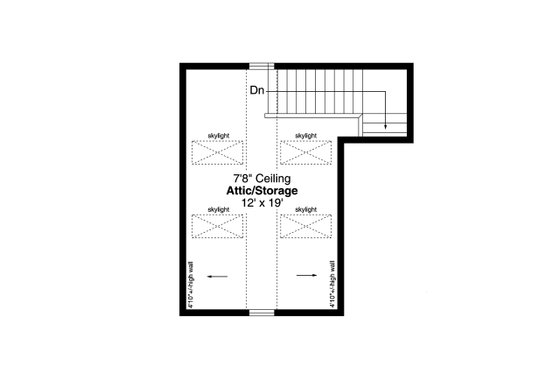 Floor Plan - Upper Floor for Farmhouse House Plan #124-1330, 0.5 bath