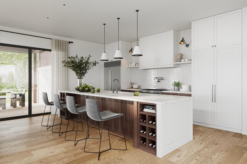 Home Plan - Interior - Kitchen for Prairie House Plan #924-21 - 3 bed, 2.5 bath