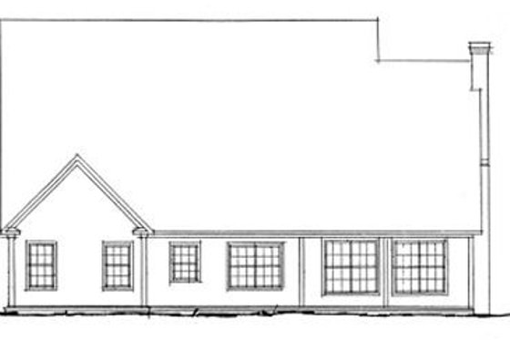 Exterior - Rear Elevation for Farmhouse House Plan #20-381 - 4 bed, 3.5 bath