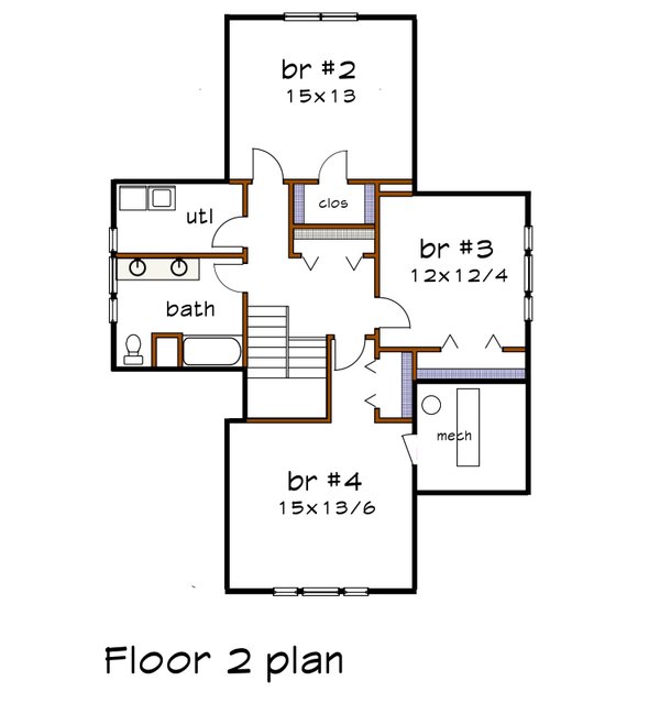 Dream House Plan - Craftsman Floor Plan - Upper Floor Plan #79-359