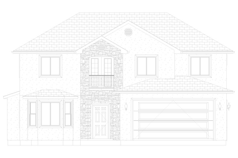 House Plan Design - Exterior - Front Elevation 5 for Traditional House Plan #1060-105 - 4 bed, 2.5 bath