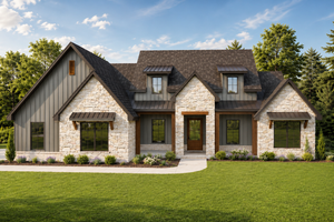 Architectural House Design - Exterior - Front Elevation for Farmhouse House Plan #1119-15 - 5 bed, 2.5 bath
