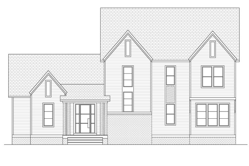 House Blueprint - Exterior - Front Elevation 5 for Contemporary House Plan #1080-33 - 4 bed, 3.5 bath
