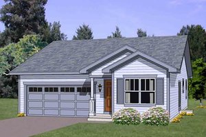 Cottage Exterior - Front Elevation Plan #116-260