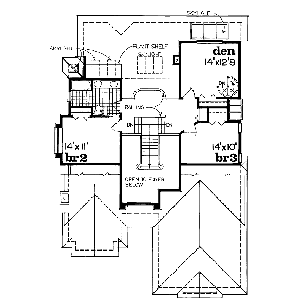 European Floor Plan - Upper Floor Plan #47-195