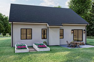 Exterior - Rear Elevation for Farmhouse House Plan #455-271 - 2 bed, 2 bath