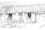 Adobe / Southwestern Style House Plan - 3 Beds 2 Baths 1018 Sq/Ft Plan #1-138 