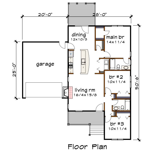 Traditional Floor Plan - Main Floor Plan #79-165