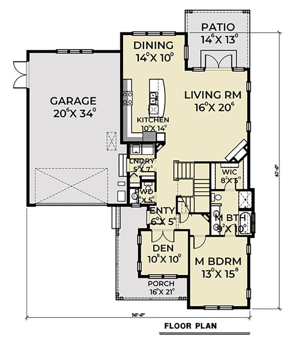 Architectural House Design - Craftsman Floor Plan - Main Floor Plan #1070-50