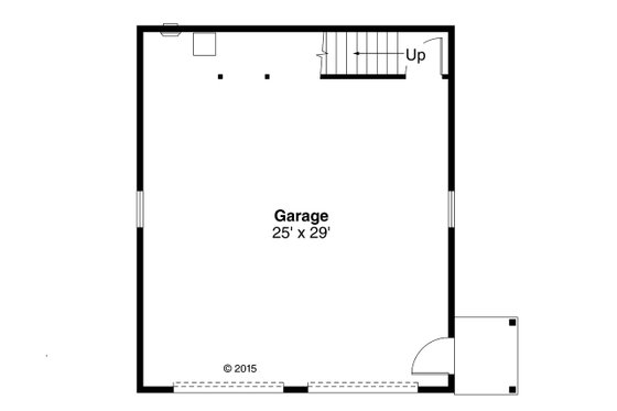 Floor Plan - Main Floor for Country House Plan #124-993, 1 bath
