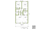 Modern Style House Plan - 2 Beds 1 Baths 872 Sq/Ft Plan #1106-12 