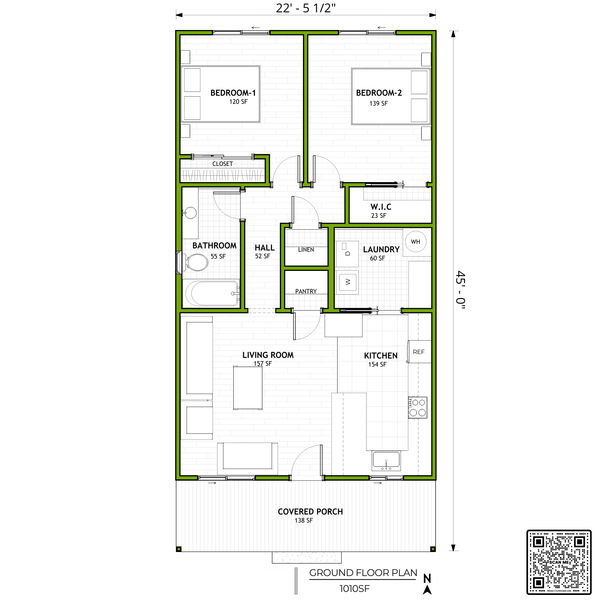 Home Plan - Modern Floor Plan - Main Floor Plan #1106-12