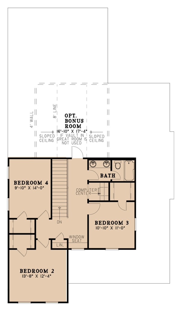 Architectural House Design - Farmhouse Floor Plan - Upper Floor Plan #923-103