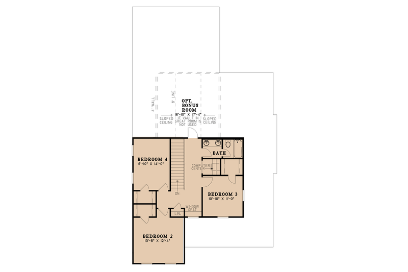 Architectural House Design - Floor Plan - Upper Floor for Farmhouse House Plan #923-103 - 4 bed, 2.5 bath