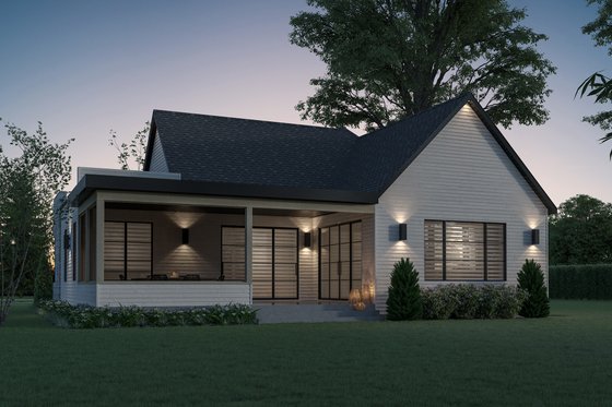Exterior - Rear Elevation 2 for Modern House Plan #23-2780 - 2 bed, 2 bath