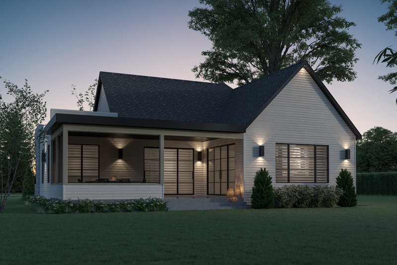 House Blueprint - Exterior - Rear Elevation 2 for Modern House Plan #23-2780 - 2 bed, 2 bath
