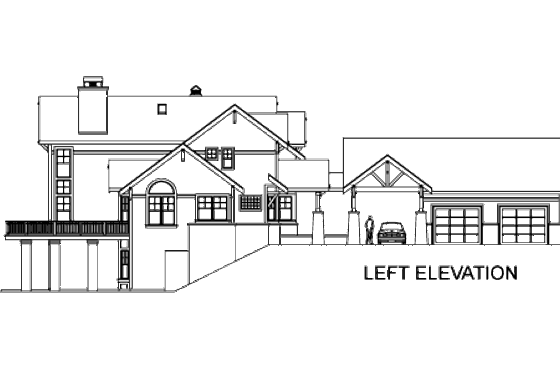 Exterior - Other Elevation 1 for European House Plan #124-586 - 3 bed, 3.5 bath