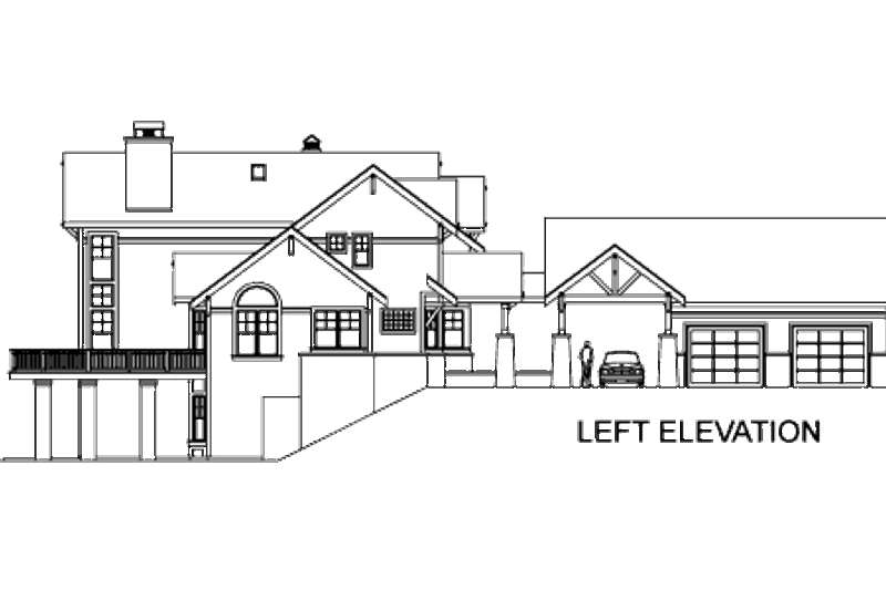 Home Plan - Exterior - Other Elevation 1 for European House Plan #124-586 - 3 bed, 3.5 bath