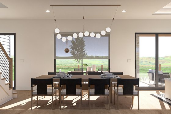 Interior - Dining Room for Modern House Plan #455-351 - 4 bed, 3.5 bath