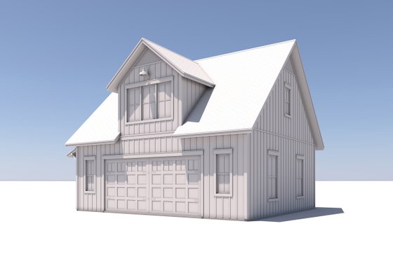 Exterior - Front Elevation 6 for Farmhouse House Plan #430-293 - 1 bed, 1 bath