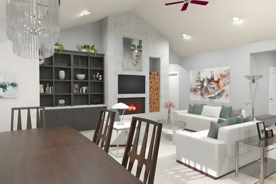 Interior - Dining Room for Modern House Plan #49-291 - 4 bed, 3.5 bath