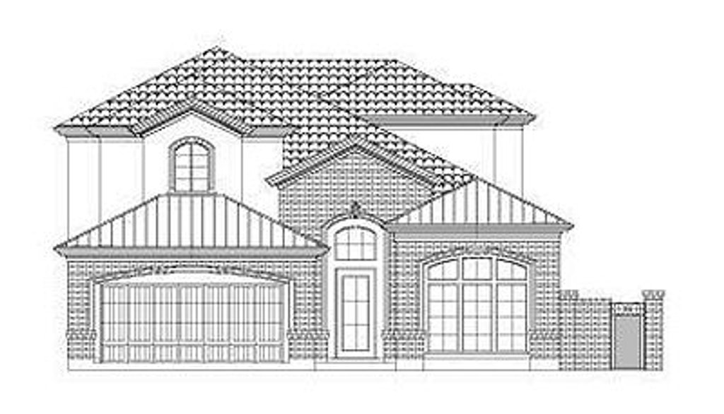 Exterior - Front Elevation 2 for European House Plan #411-866 - 5 bed, 4.5 bath