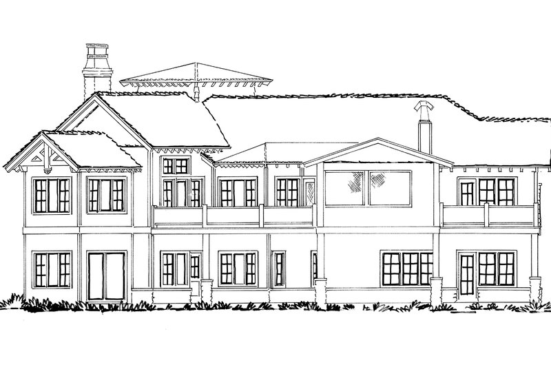 Home Plan - Exterior - Rear Elevation for Ranch House Plan #942-31 - 3 bed, 3.5 bath