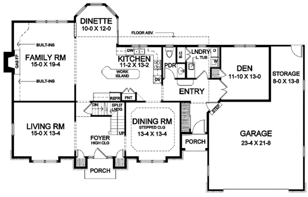 Home Plan - Classical Floor Plan - Main Floor Plan #328-328