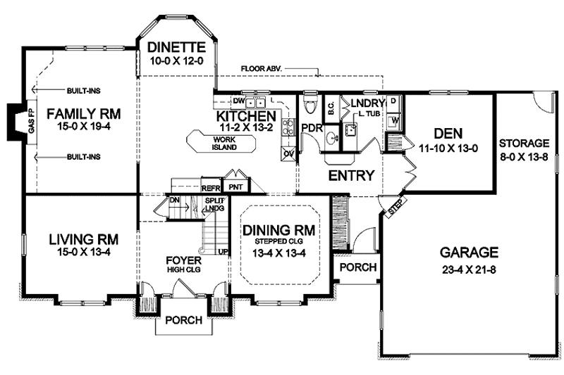 Home Plan - Floor Plan - Main Floor for Classical House Plan #328-328 - 4 bed, 2.5 bath