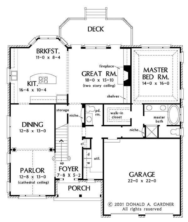 Home Plan - Traditional Floor Plan - Main Floor Plan #929-612